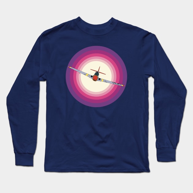 P-51 Mustang Sunrise Long Sleeve T-Shirt by Kassi Skye